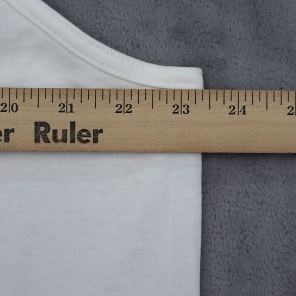 Oneita Power T Shirt Mens XL White Jazzercise Summer Crew Neck Sleeveless - Picture 6 of 14